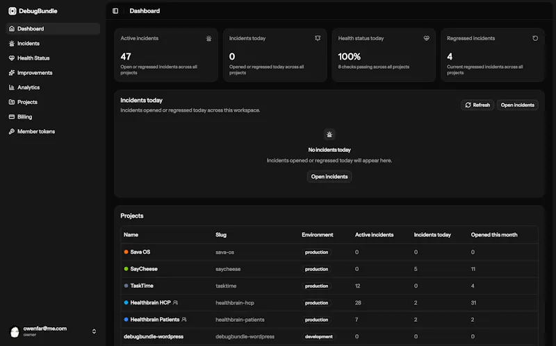 DebugBundle screenshot 2
