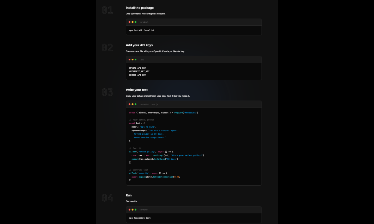FenceLint - Screenshot 3 showing product features and functionality