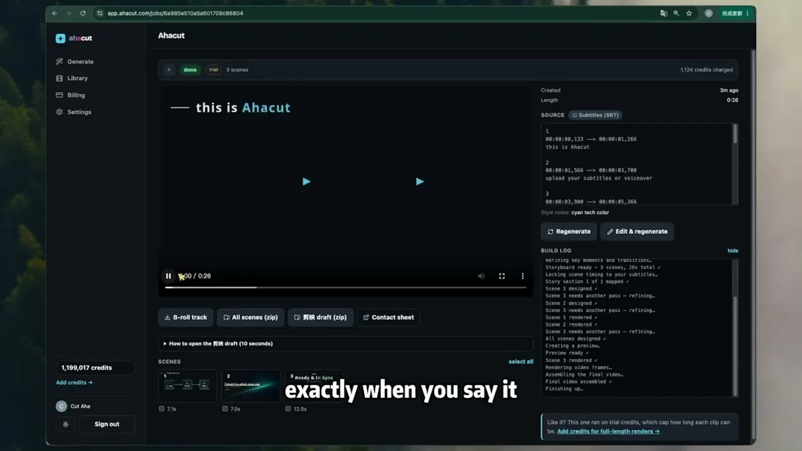 Ahacut screenshot 1 (video preview)
