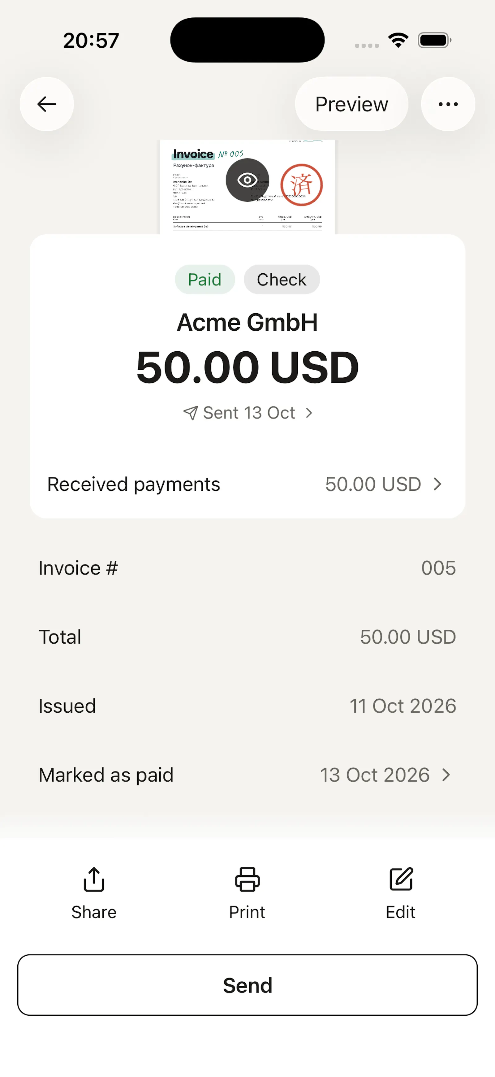 Maneiki Invoices screenshot 3