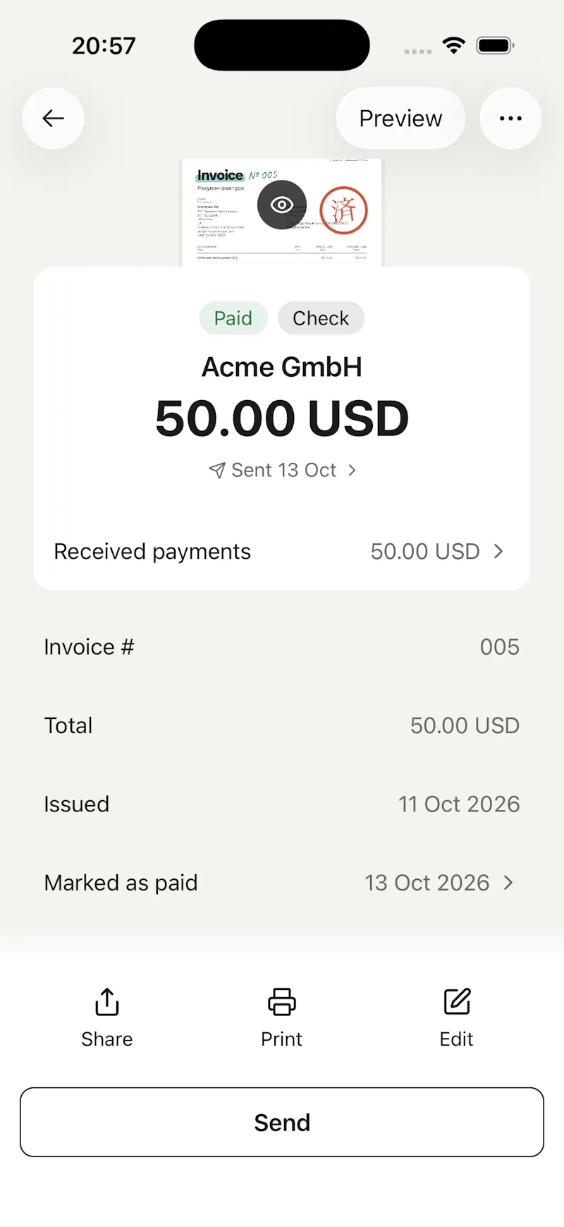 Maneiki Invoices screenshot 3