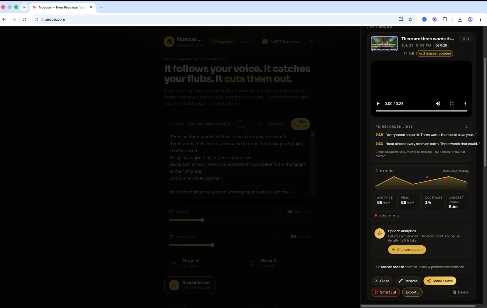 Nuecue — Voice-Aware Teleprompter screenshot 5