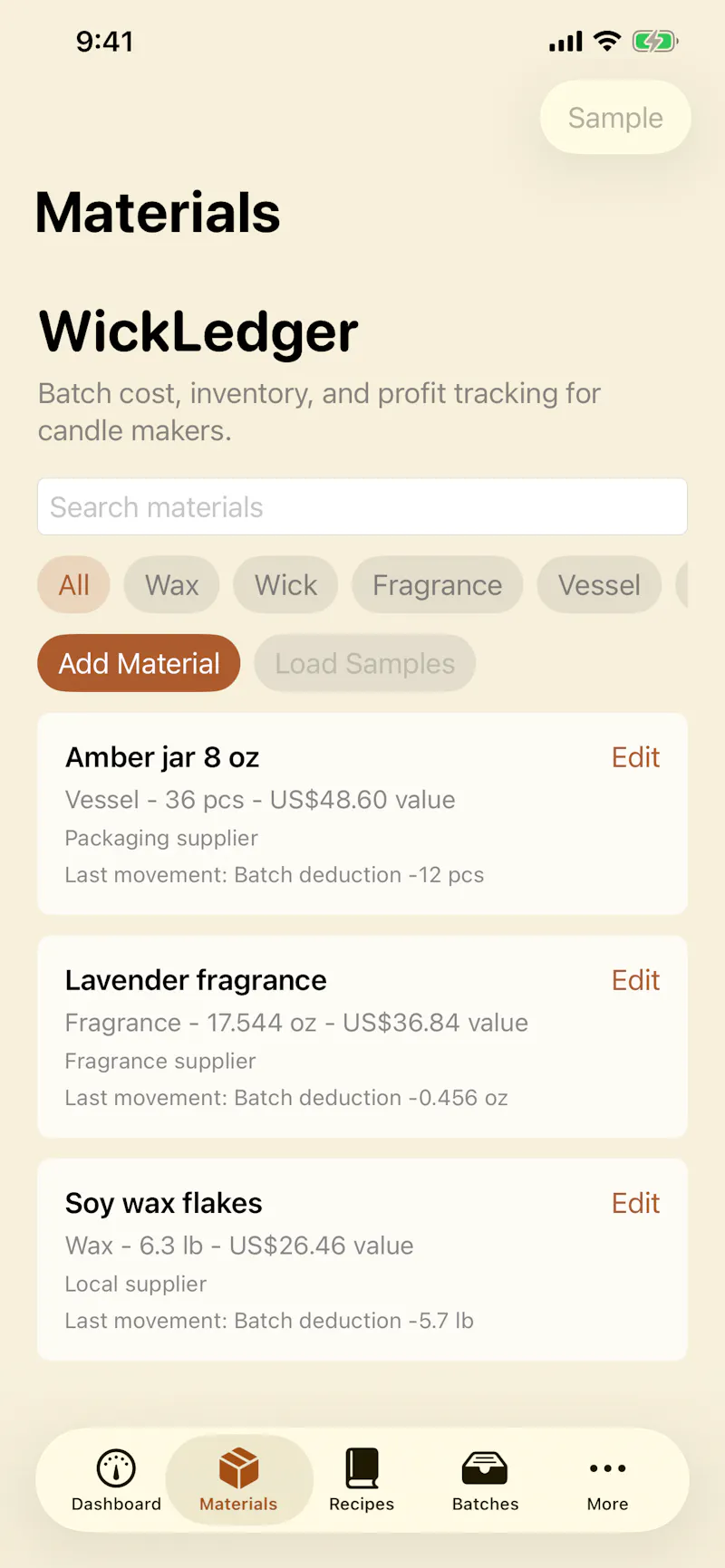 WickLedger screenshot 3