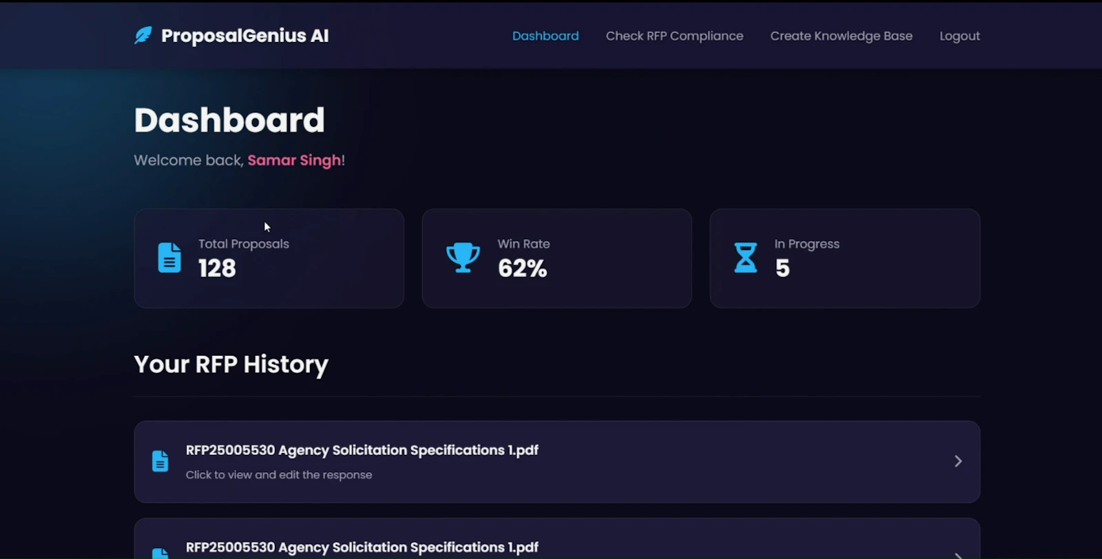 ProposalGenius AI screenshot 2