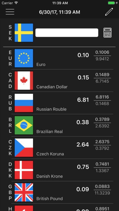 Rapid Currency Converter and Exchange rates list media 1