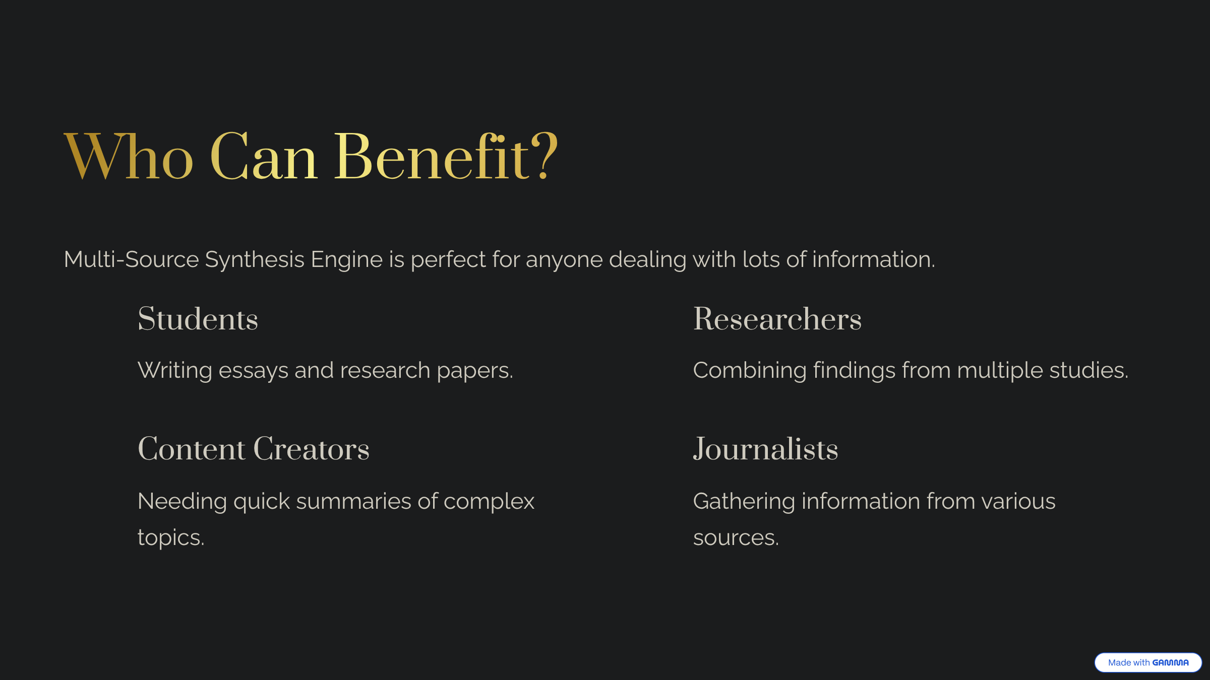 Multi-Source Synthesis Engine AI gallery image