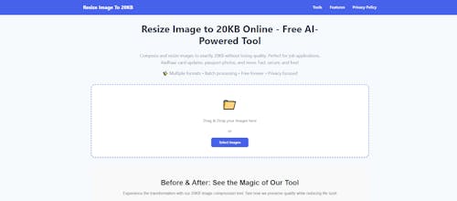 Resize Image to 20KB gallery image