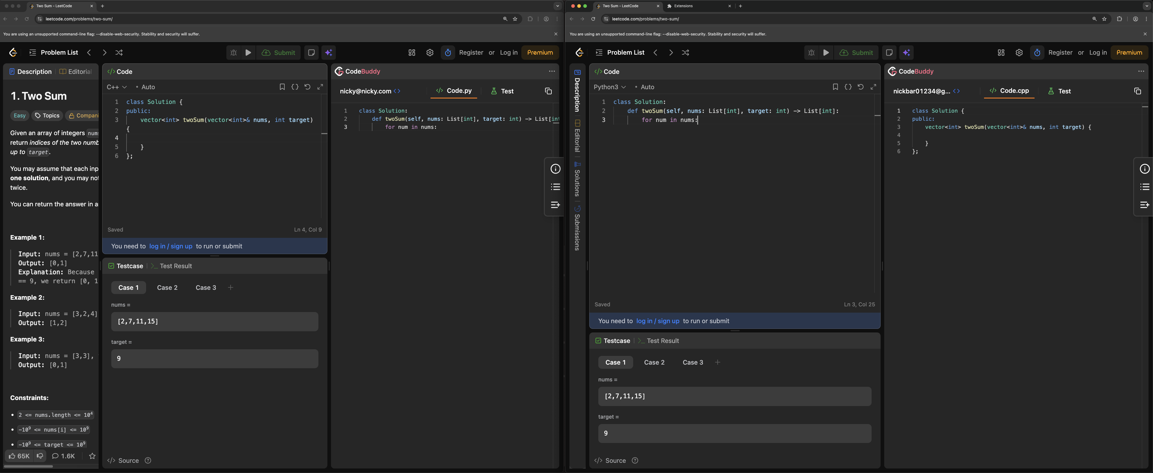 CodeBuddy - Main screenshot showing features and interface