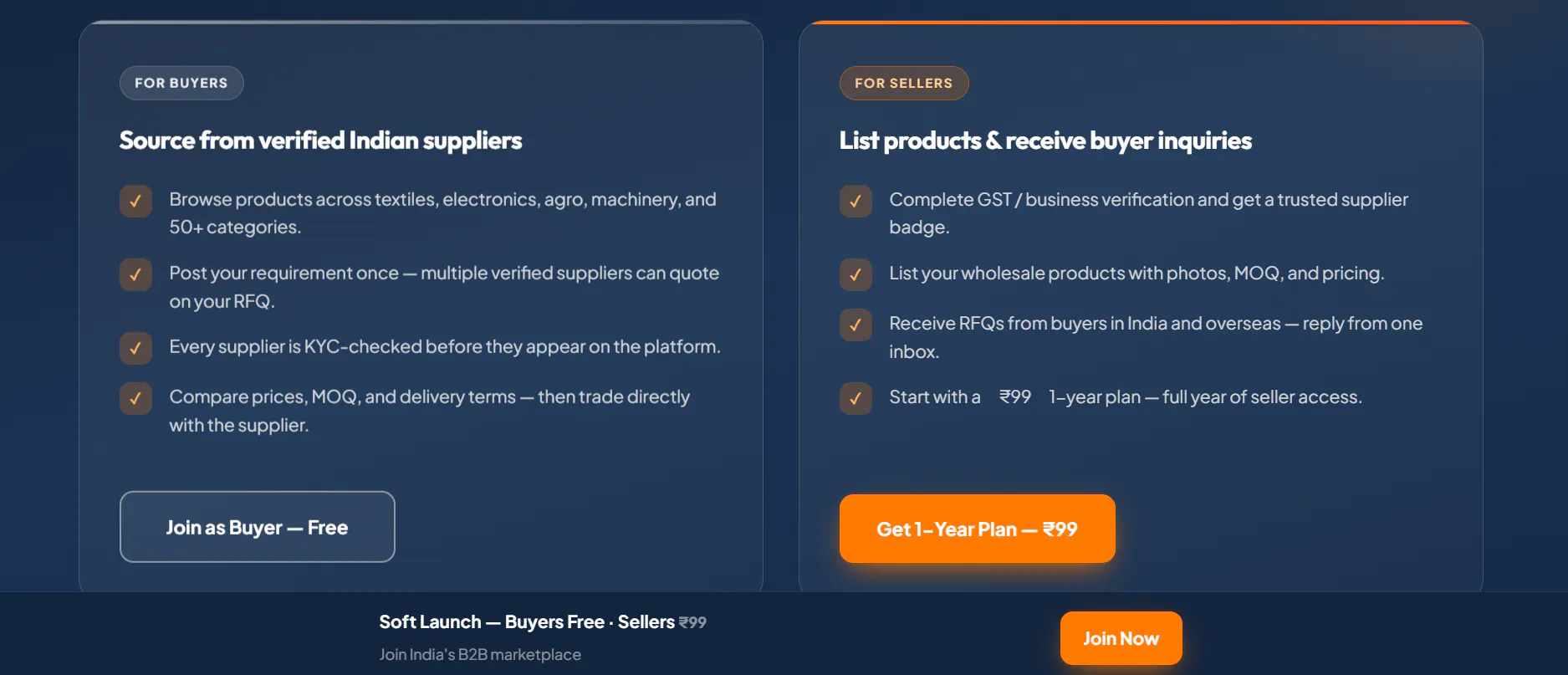 Buyers Free · Sellers from ₹99 gallery image