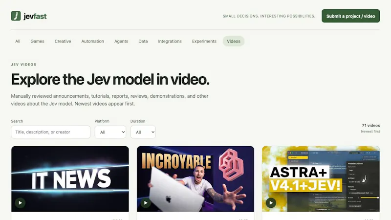 Jevfast screenshot 2