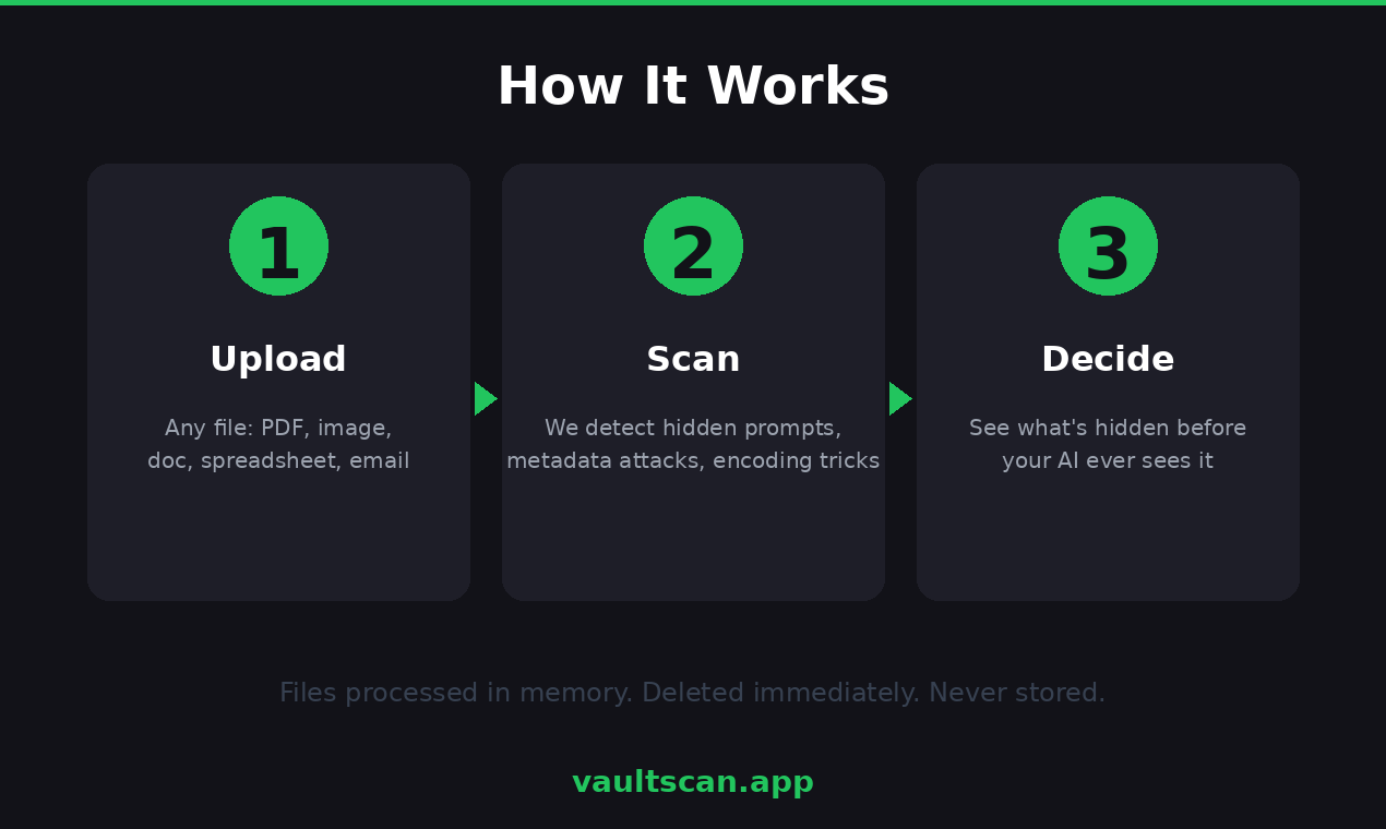 VaultScan - Screenshot 2 showing product features and functionality