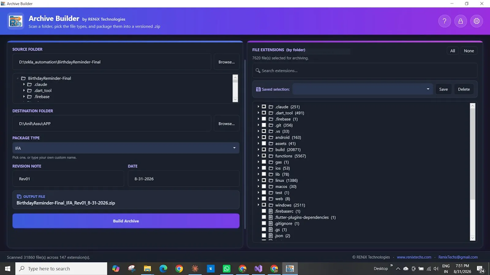 Archive Builder screenshot 1 (video preview)