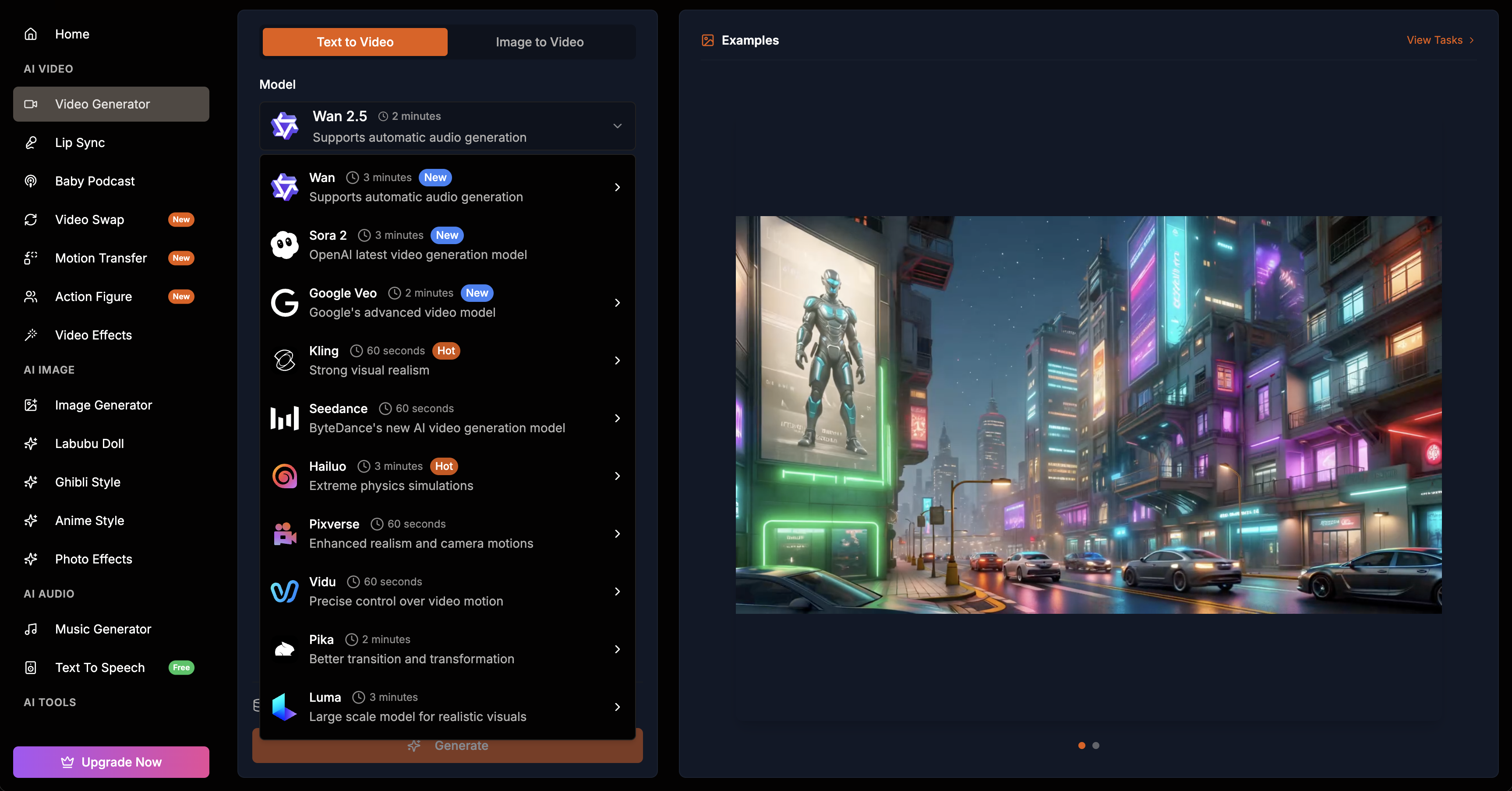 Monet AI - Main product screenshot demonstrating key features and user interface
