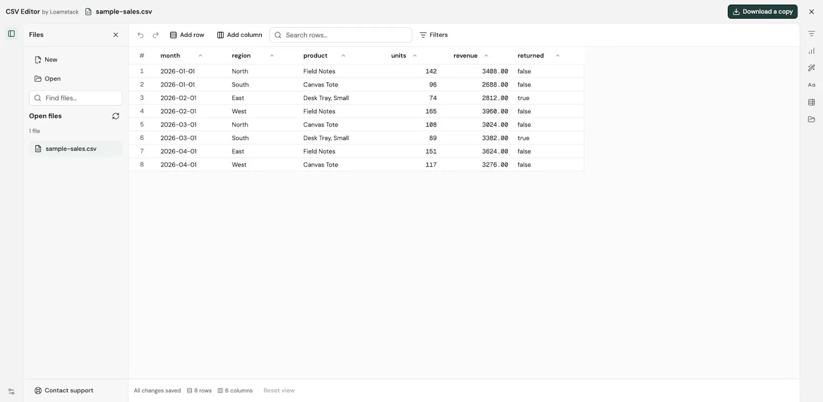 CSV File Tools screenshot 3
