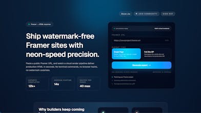 Framer to HTML Exporter gallery image