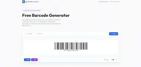 GenerateBarcode.io gallery image