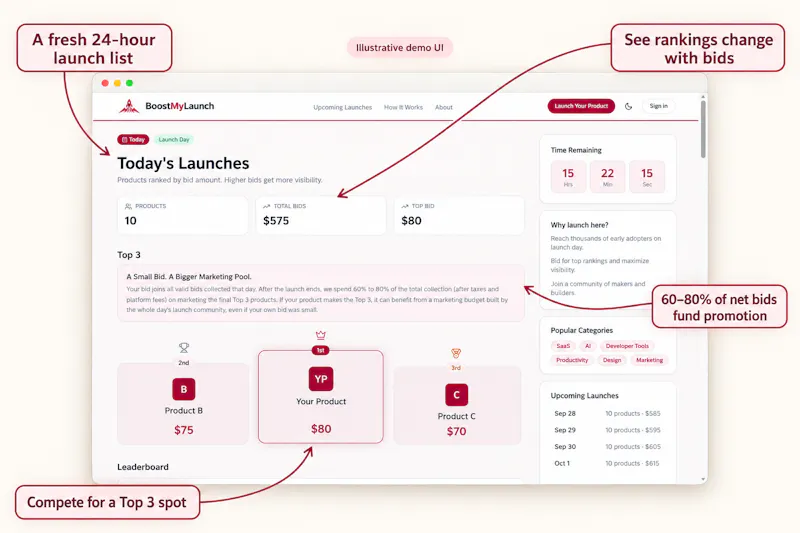 BoostMyLaunch screenshot 2