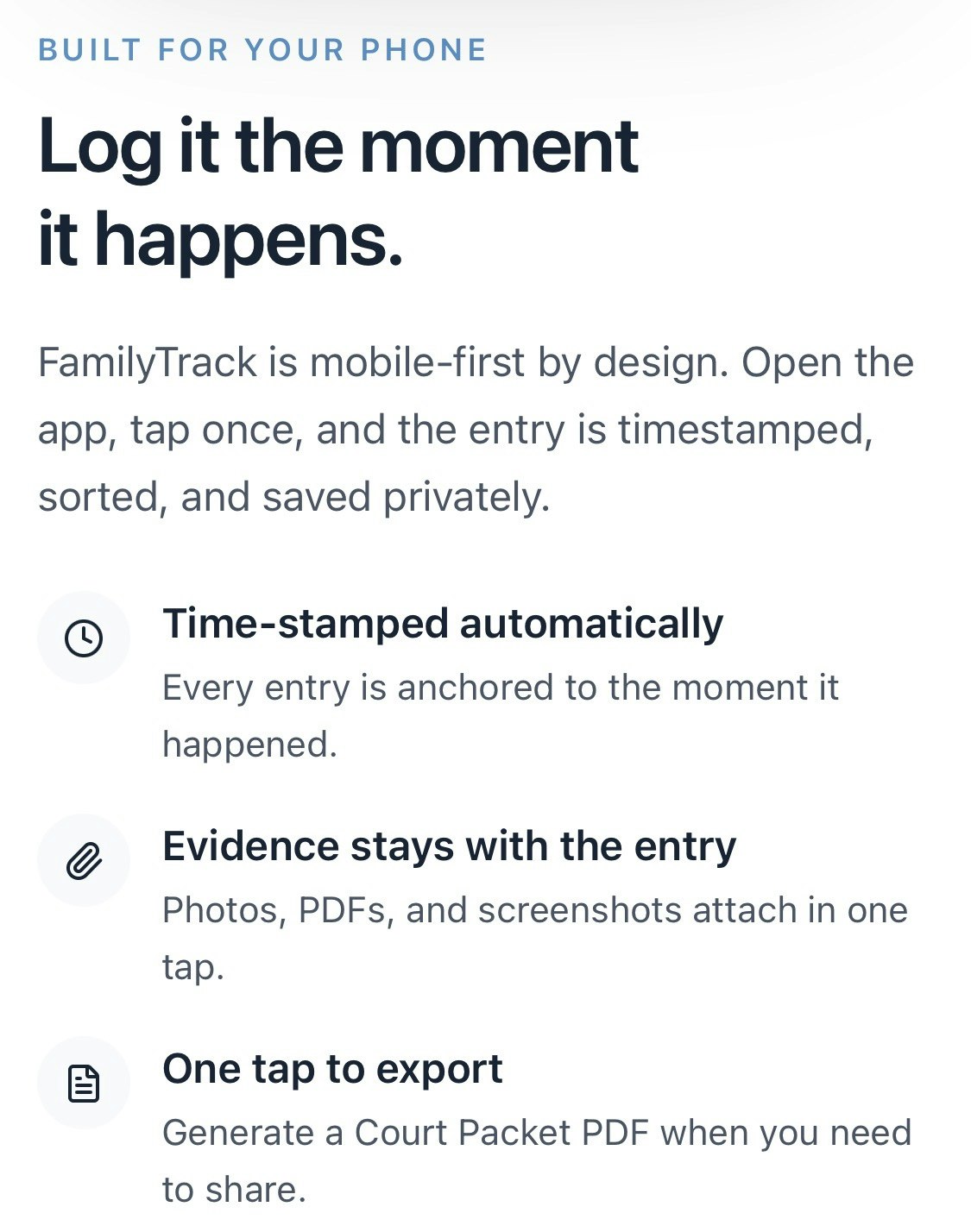     FamilyTrack — Court-Ready Timeline gallery image