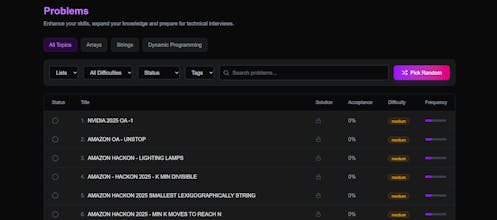 Practice BigTech OA Question on Platform gallery image
