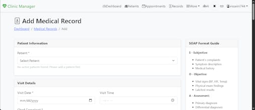 Clinic Management Website gallery image