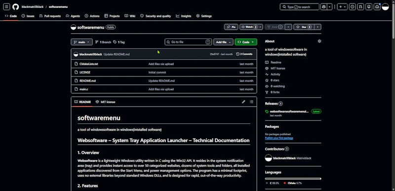  softwaremenu screenshot 2