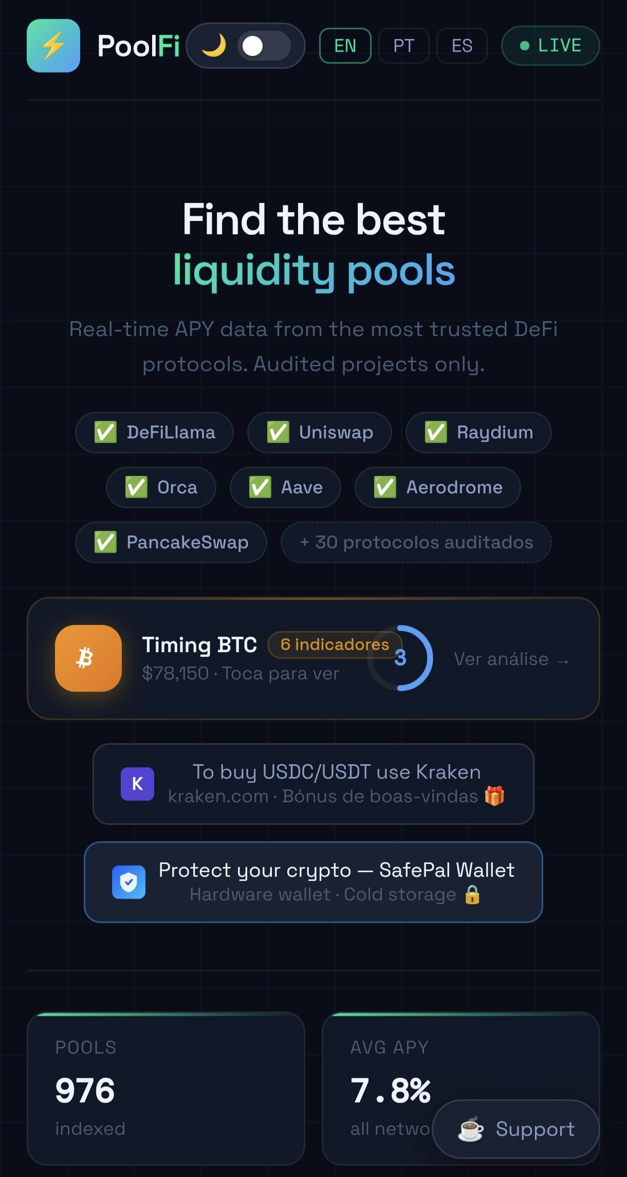 PoolFi — DeFi APY Tracker gallery image