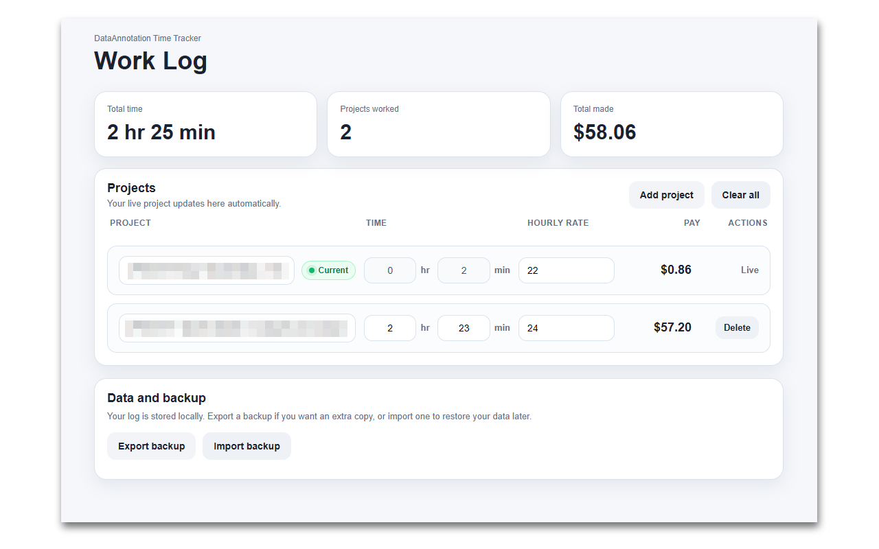 DataAnnotation Time Tracker gallery image