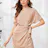 Plain Knot V Neck Surplice Neck Dress