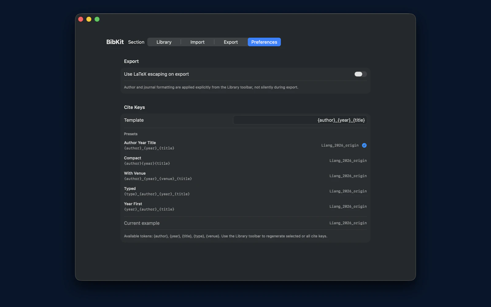 BibKit screenshot 3