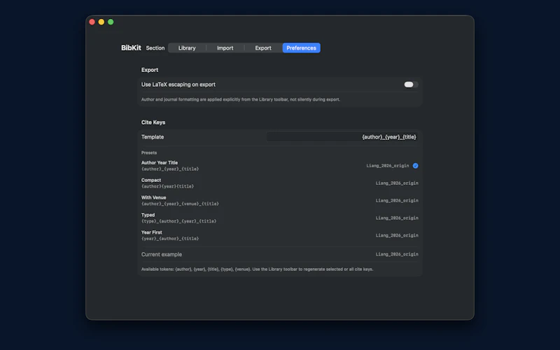 BibKit screenshot 3
