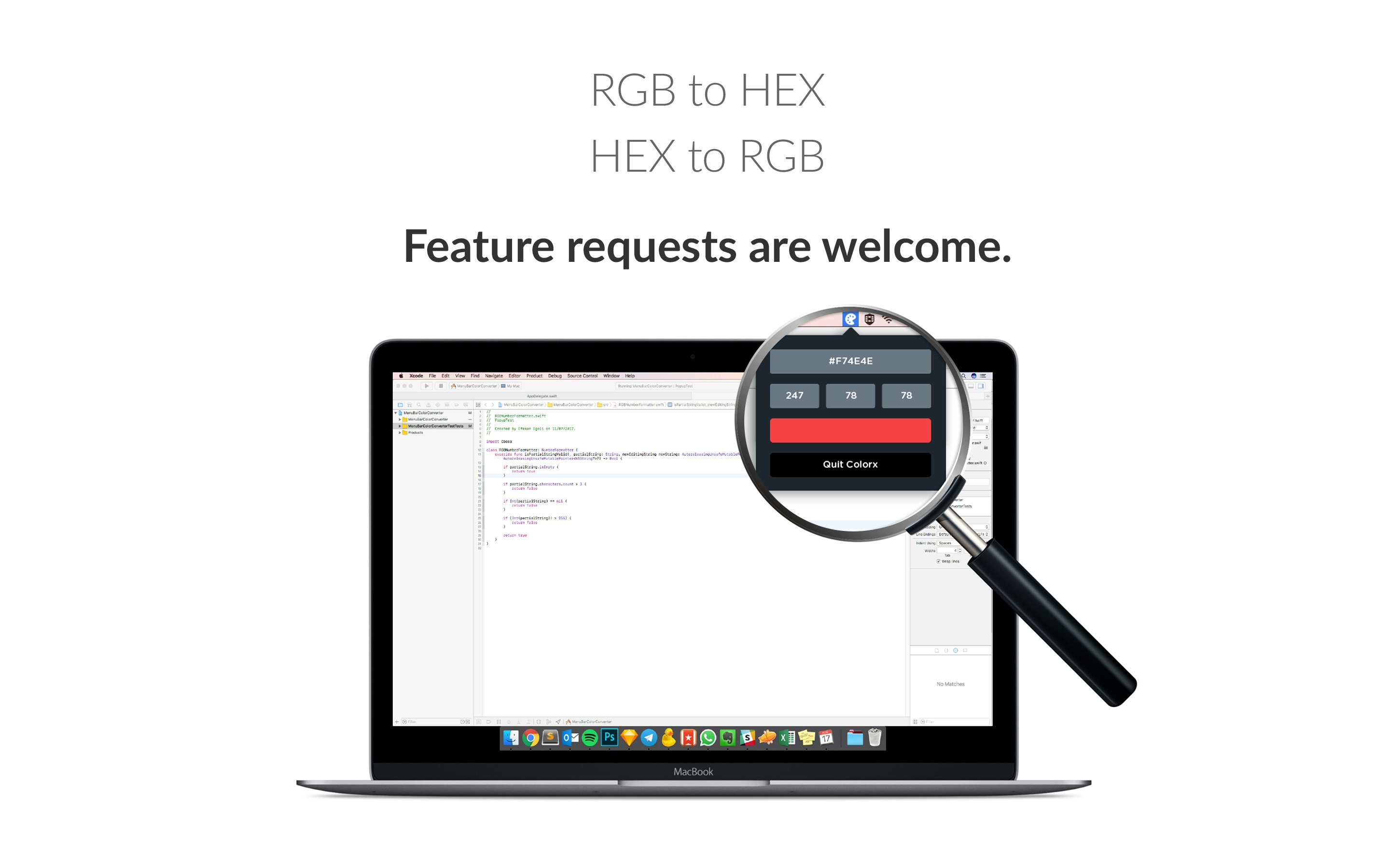 Colorx - Menu Bar Color Converter gallery image
