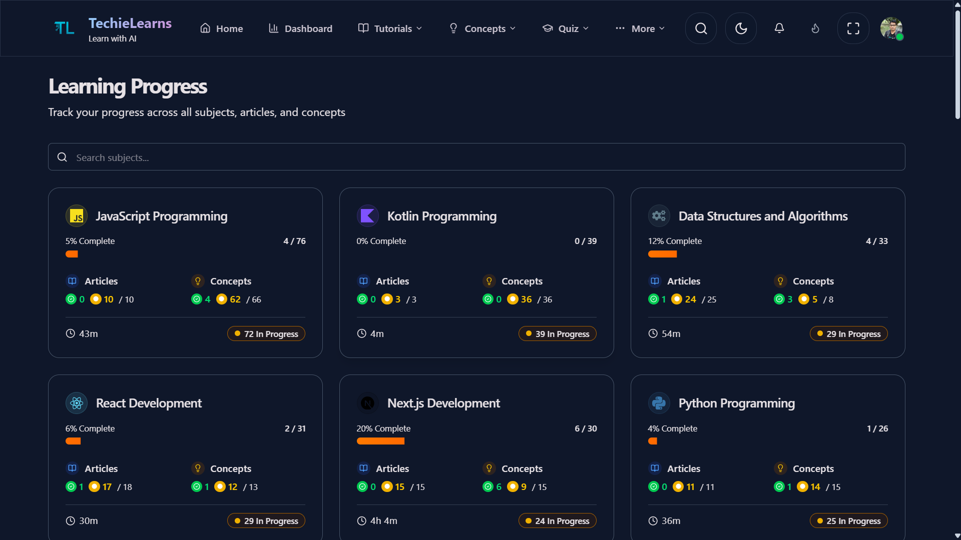 TechieLearns — AI Learning Platform gallery image