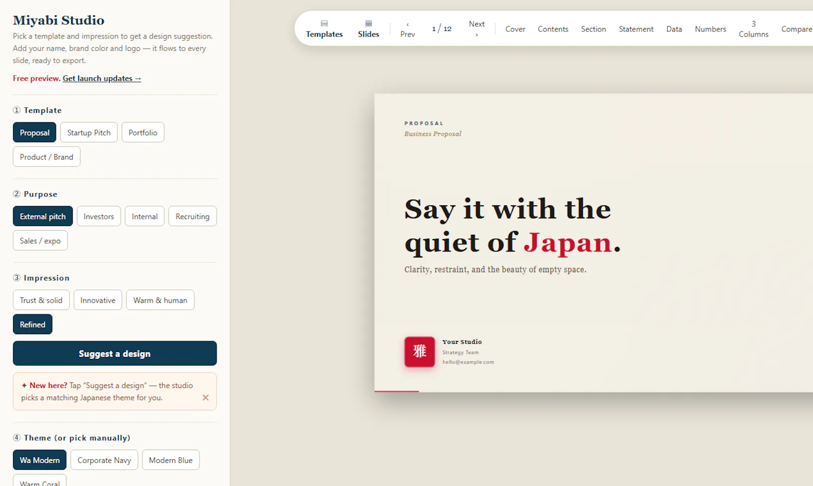 Miyabi screenshot 3