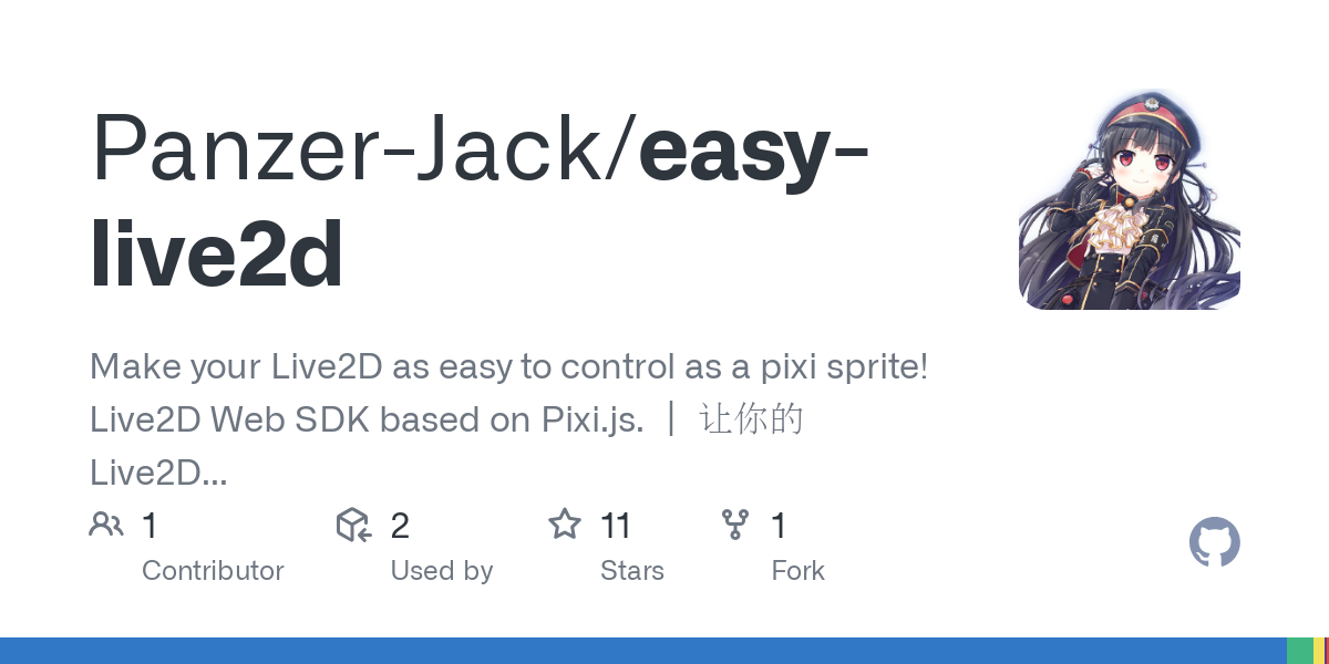 easy-live2d.js - Panzer-Jack/Easy-Live2D：基于Pixi.js的Live2D Web SDK。媒体1