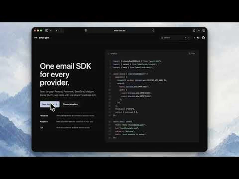 Email SDK screenshot 1 (video preview)