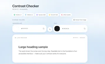 Color Contrast & Accessibility Checker gallery image