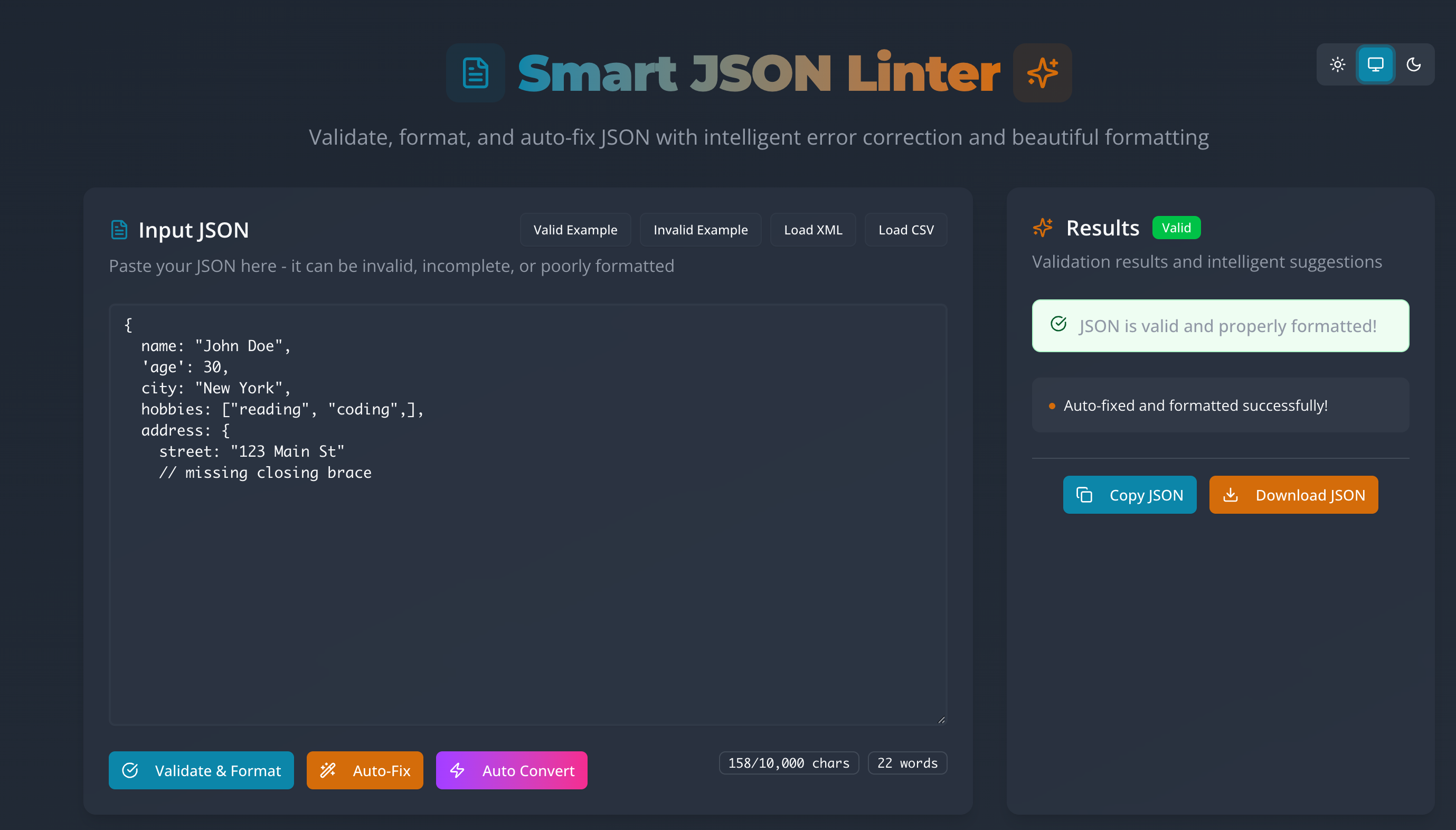 Smart JSON Linter & Formatter