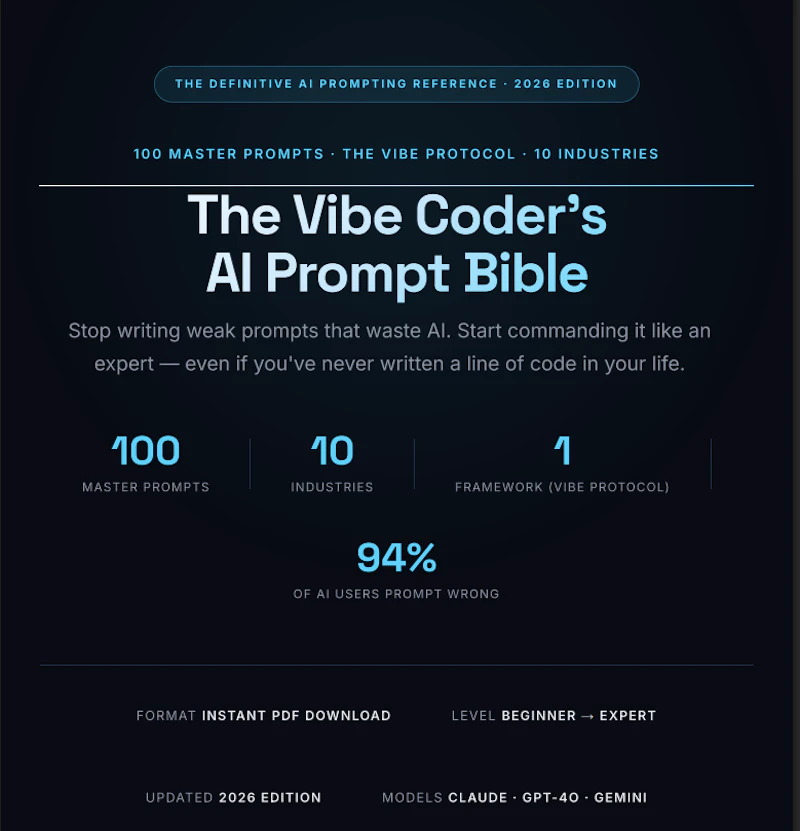 The Vibe Coder's AI Prompt Bible screenshot 1