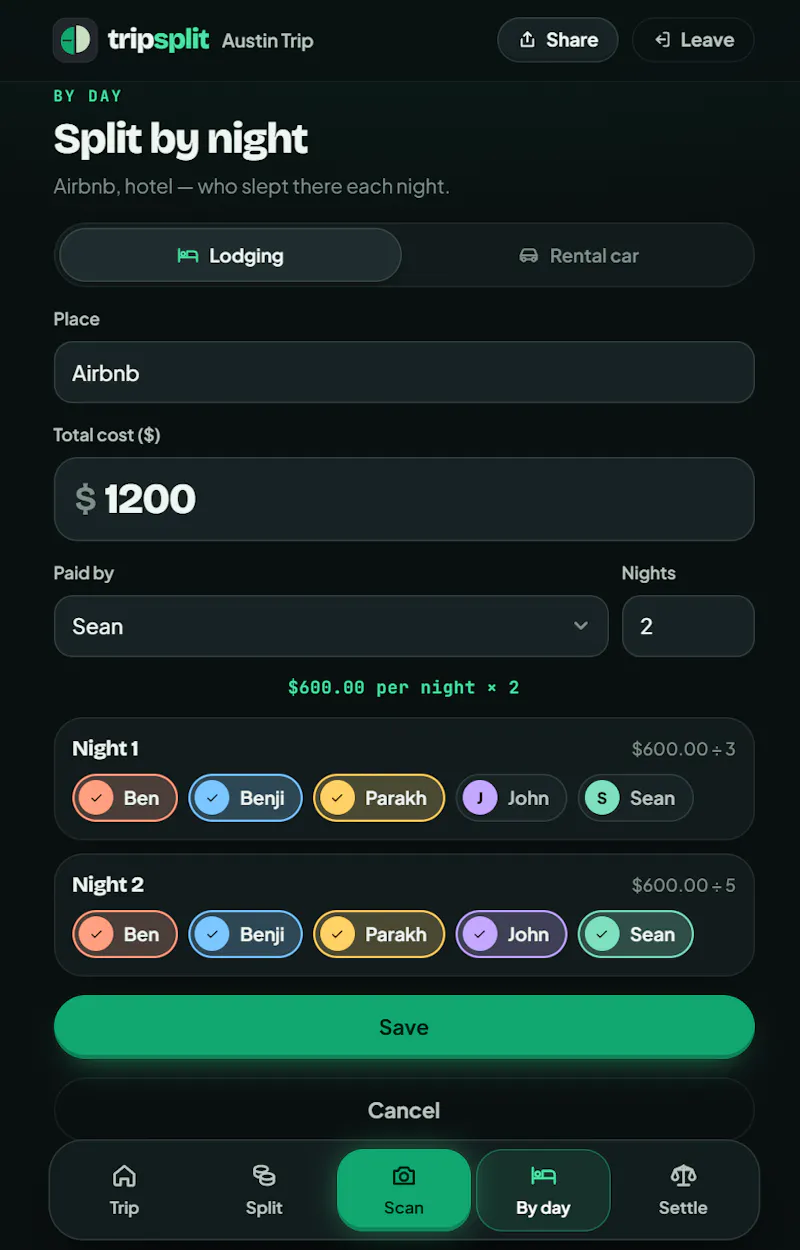 TripSplit screenshot 5
