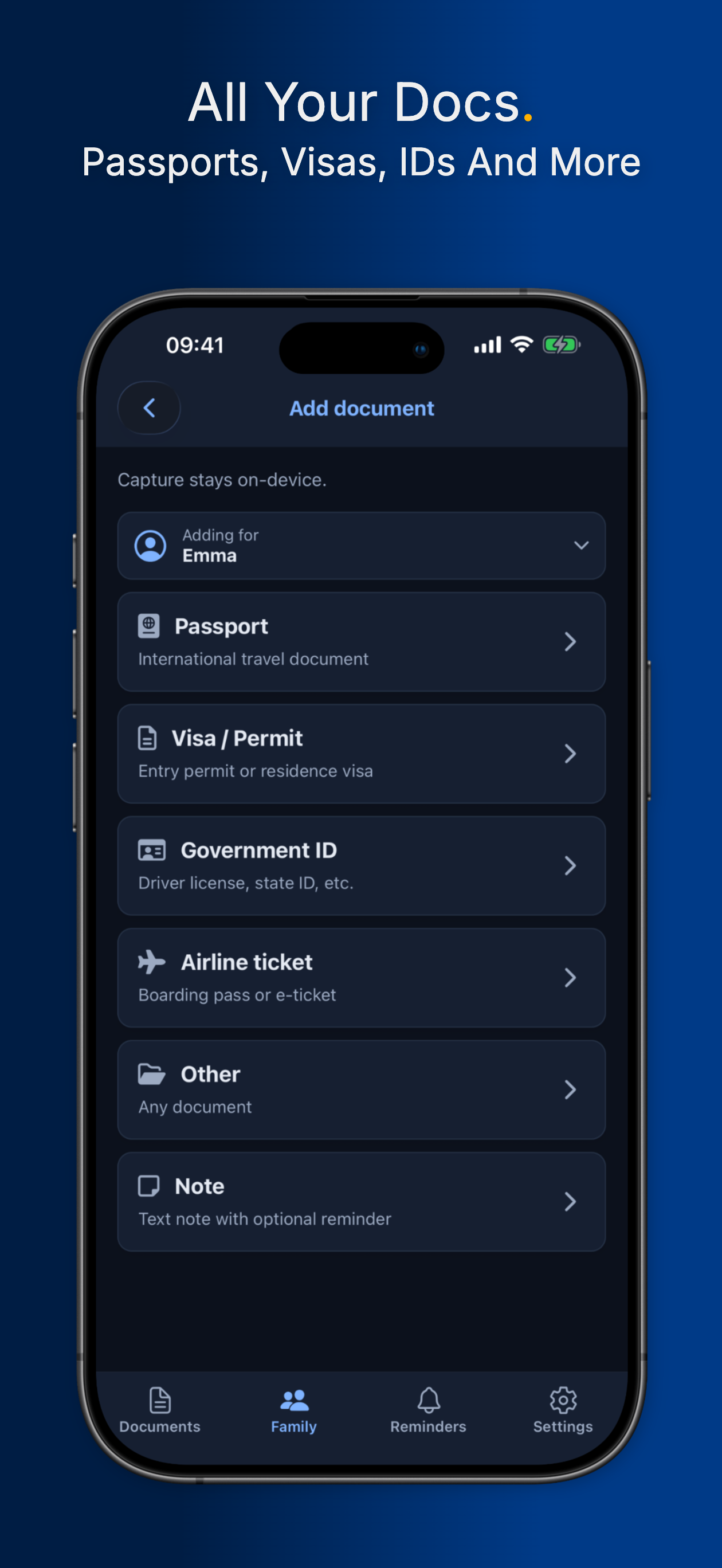 Travel Document Vault - Screenshot 4 showing product features and functionality