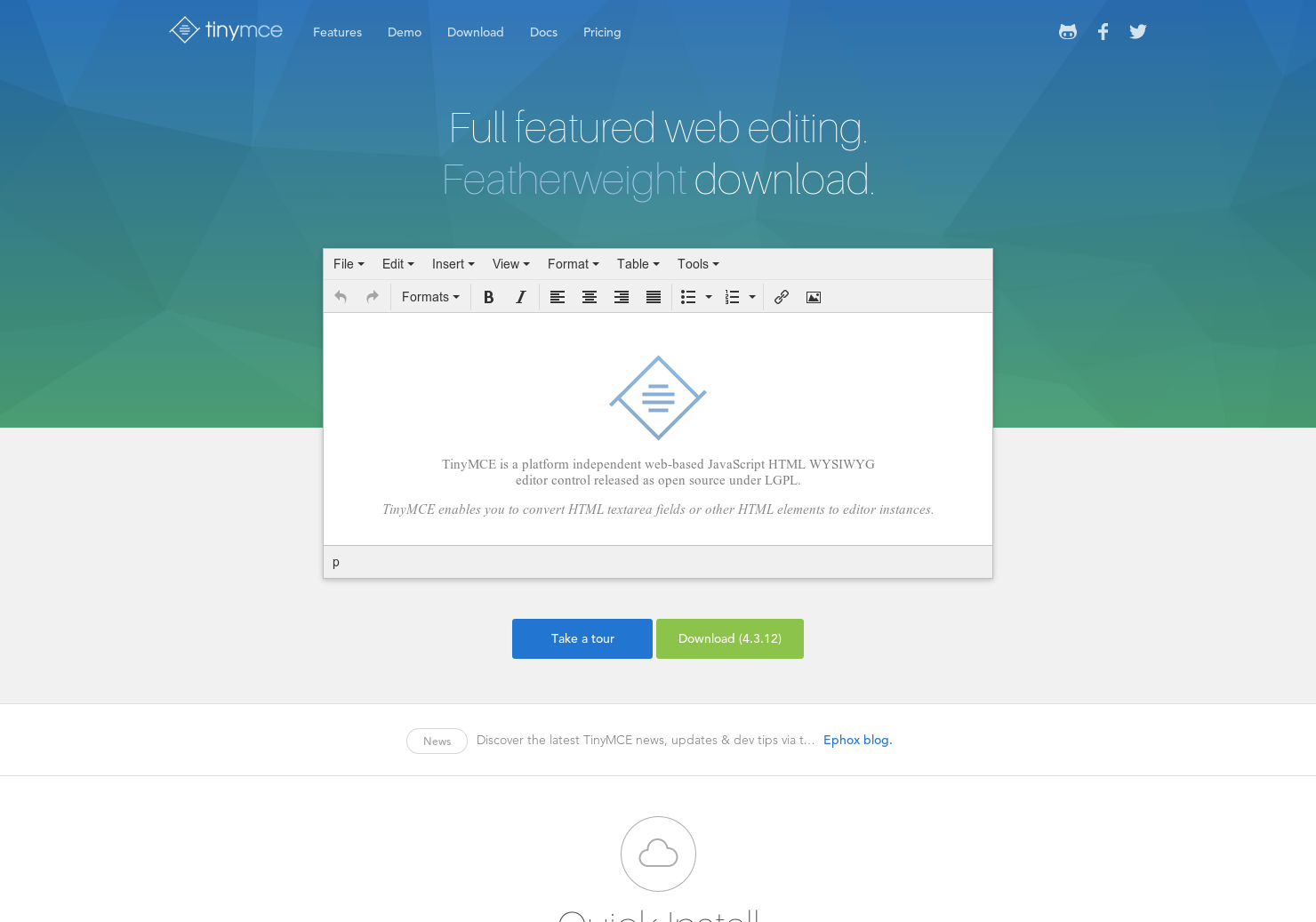 TinyMCE gallery image