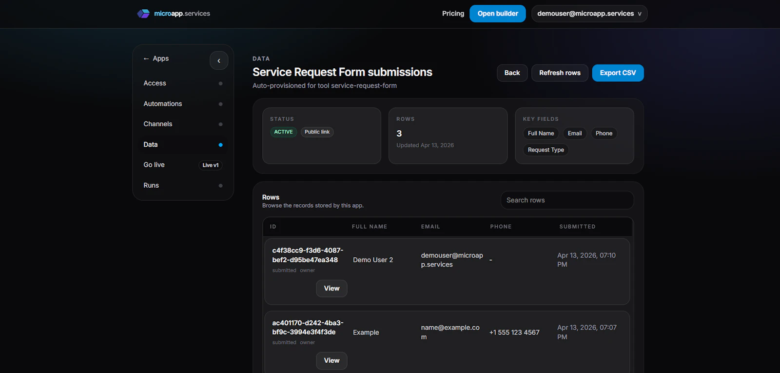 microapp.services screenshot 8