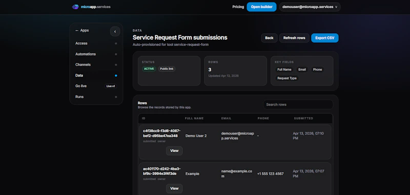 microapp.services screenshot 8