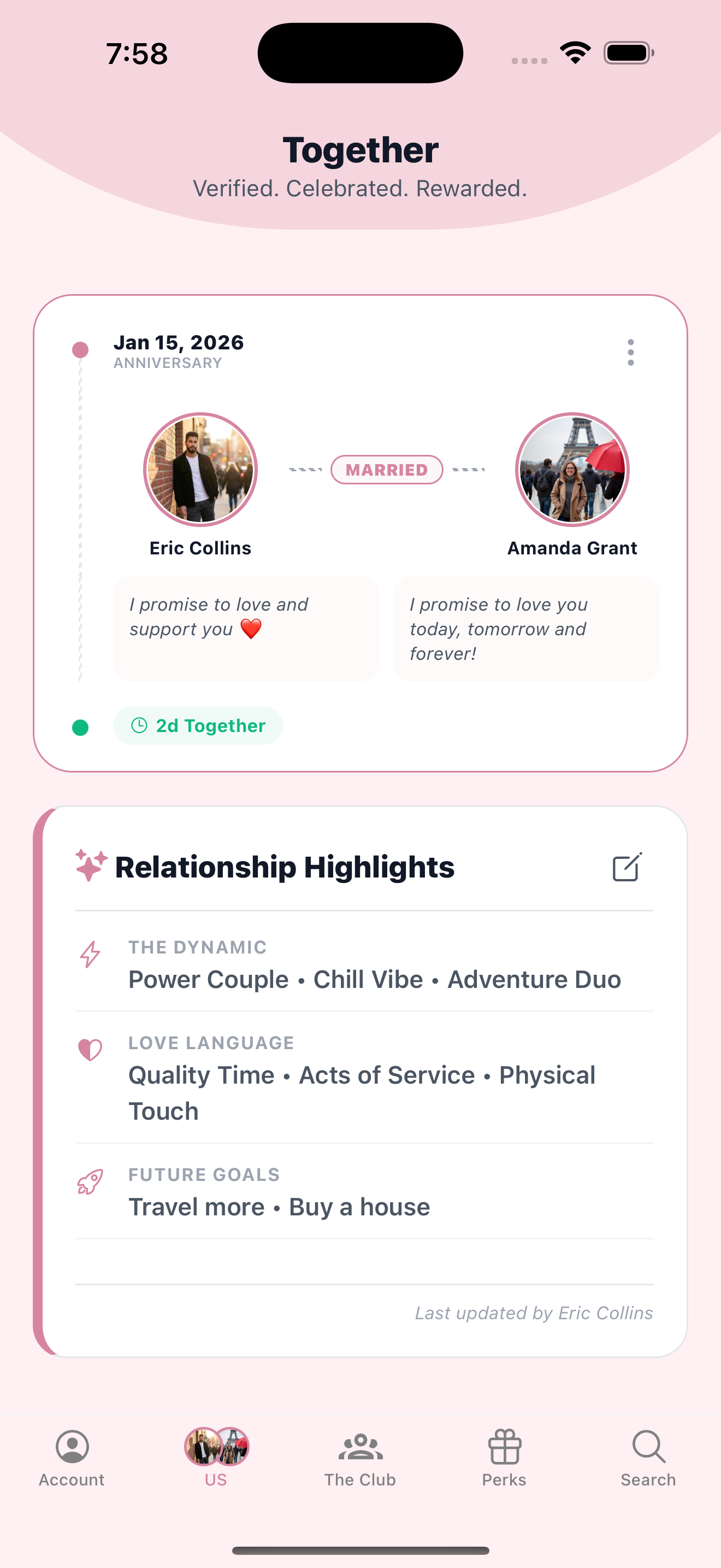 Together: (Make it Official) - Main product screenshot demonstrating key features and user interface