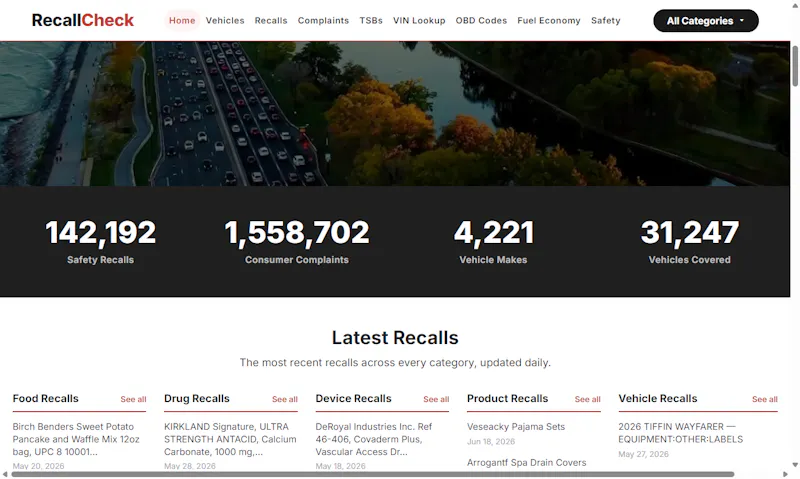 RecallCheck screenshot 1