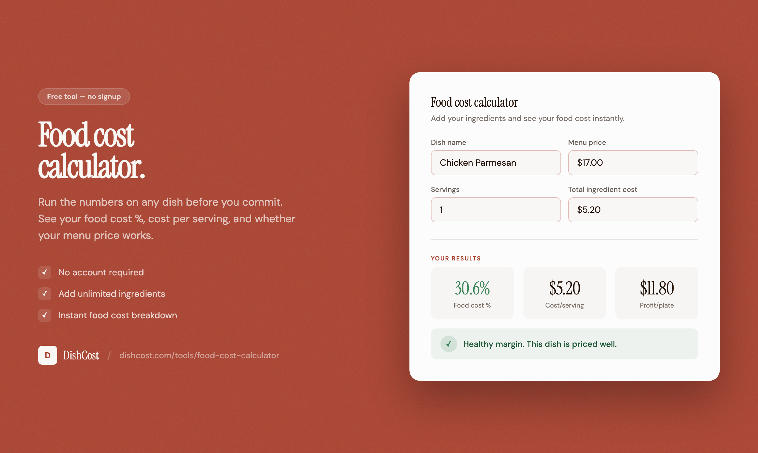 DishCost - Screenshot 4 showing product features and functionality