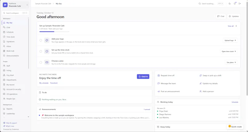 StaffPortal screenshot 1