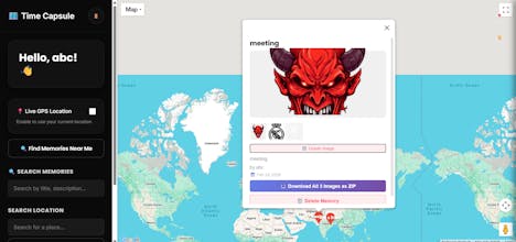 Digital Time Capsule Map gallery image