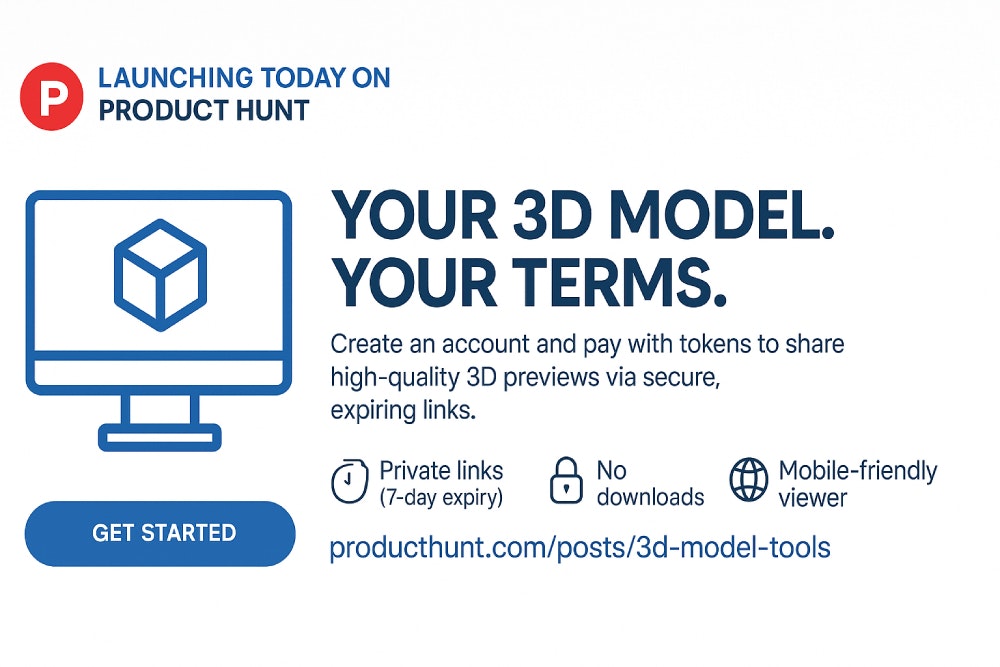 3dmodel.tools: compartir instantáneamente y ver 3D - Compartir sin esfuerzo, Vista previa de modelos 3D: no hay instalación media 3