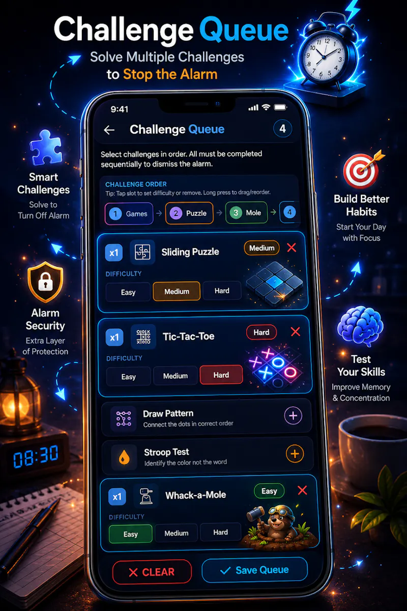 Challenge Alarm: Smart Clock screenshot 3